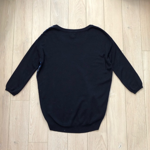 Aritzia Wilfred Silk and Cashmere Check Sweater in Blue Size XS - Picture 3 of 11